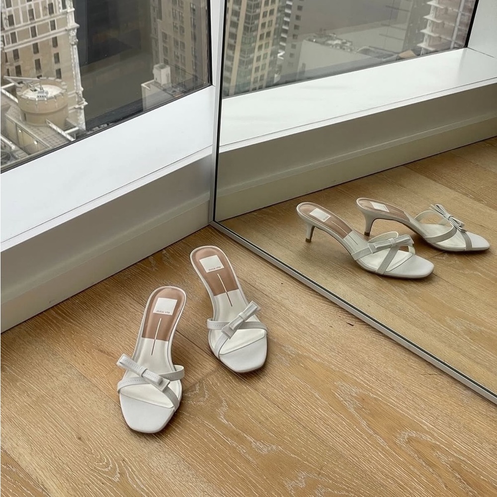 Dolce Vita Terisa Heels True White Leather bow